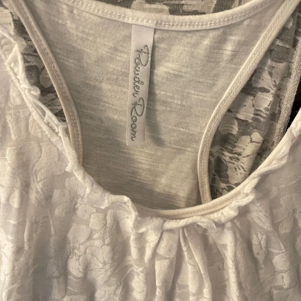 Powder Room Racer Back Floral Pattern Top - Picture 5 of 11